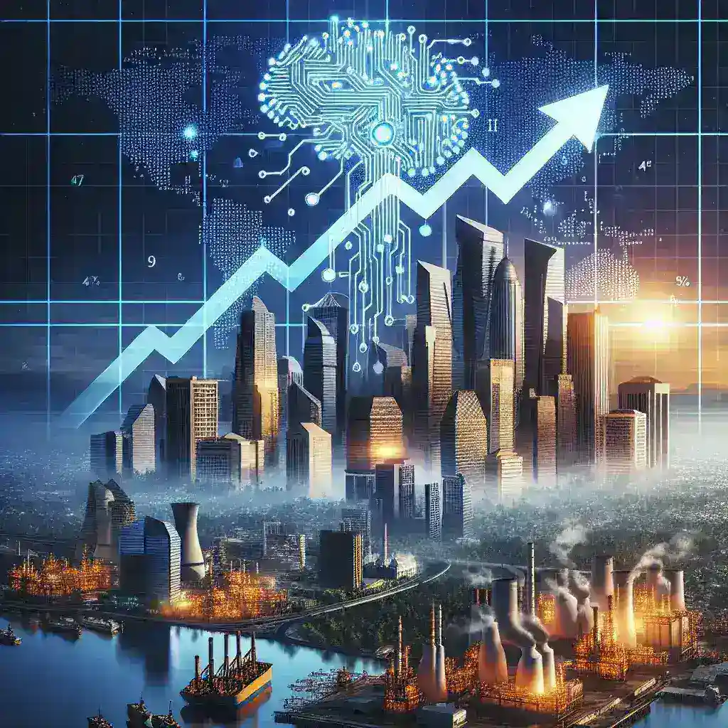 "Infografis tentang adopsi AI di Indonesia yang menunjukkan peningkatan 47 persen, menyertai laporan AWS mengenai minimnya inovasi di perusahaan besar."